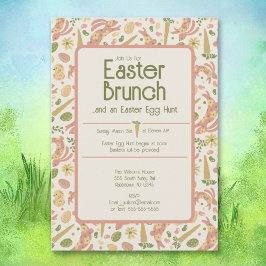 Cute Påsk Brunch & Egg Hunt-inbjudan Inbjudningar