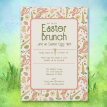 Cute Påsk Brunch & Egg Hunt-inbjudan
