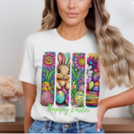 Cute Påsk Brushstroke Kvinnor T-Shirt