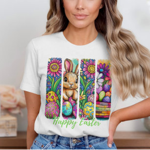 Cute Påsk Brushstroke Kvinnor T-Shirt
