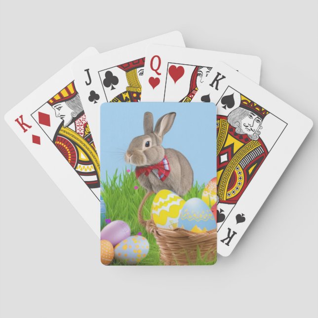 Cute Påsk Bunnyfor en positiv stämning Casinokort (Baksidan)
