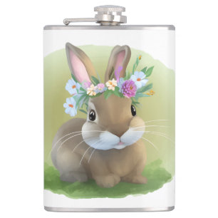 Cute Påsk Bunnyfor en positiv stämning Fickplunta