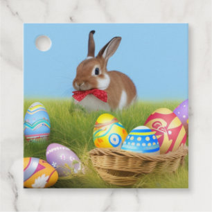 Cute Påsk Bunnyfor en positiv stämning Gåvor Etiketter