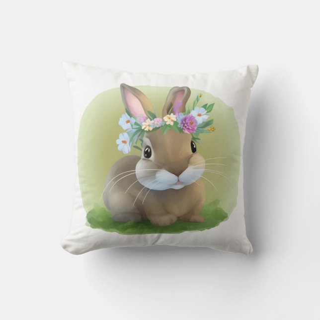 Cute Påsk Bunnyfor en positiv stämning Kudde (Framsida)