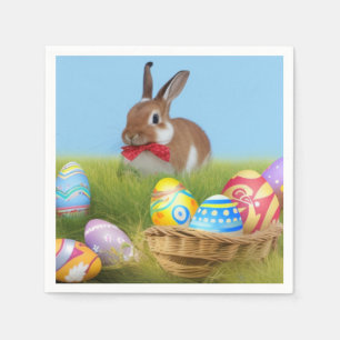 Cute Påsk Bunnyfor en positiv stämning Pappersservett