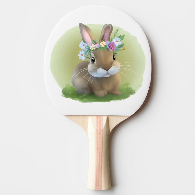 Cute Påsk Bunnyfor en positiv stämning Pingisracket (Framsidan)