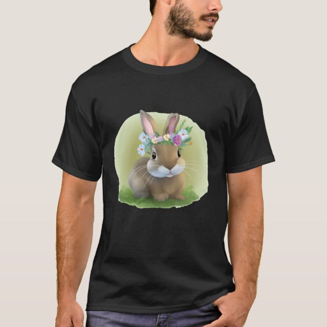 Cute Påsk Bunnyfor en positiv stämning T Shirt (Framsida)
