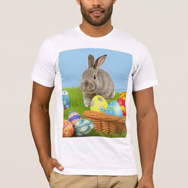 Cute Påsk Bunnyfor en positiv stämning T Shirt (Framsida)