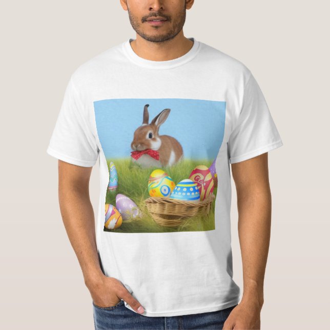 Cute Påsk Bunnyfor en positiv stämning T Shirt (Framsida)