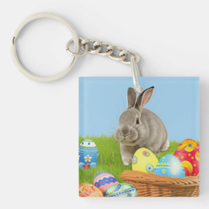 Cute Påsk Bunnyfor en positiv stämningsled Nyckelk