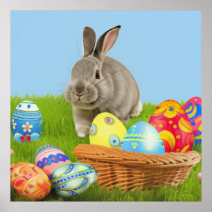 Cute Påsk Bunnyfor Poster en positiv stämning