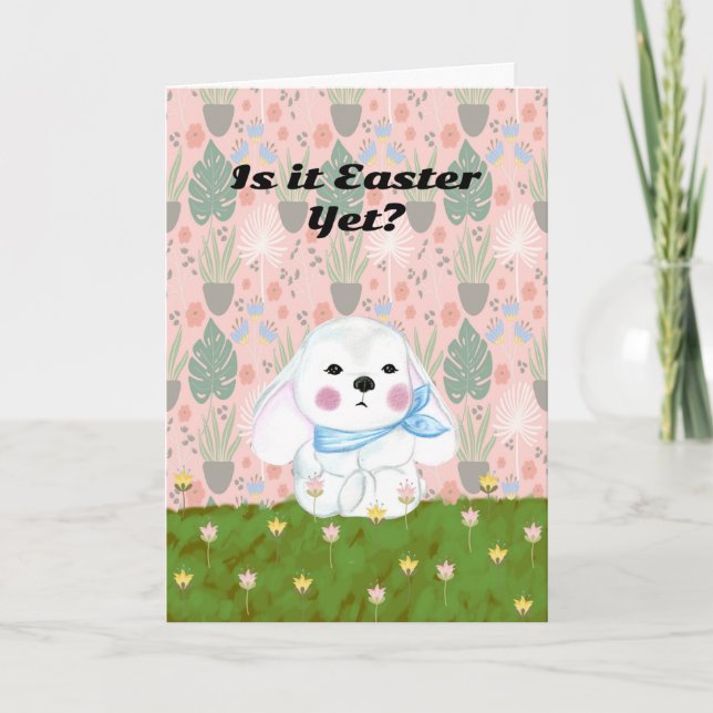 Cute Påsk Card med Bunny för barn Kort (Framsida)