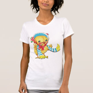 Cute Påsk Chic on White T Shirt