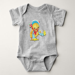 Cute Påsk Chic Unisex Grått Baby Bodykostym T Shirt