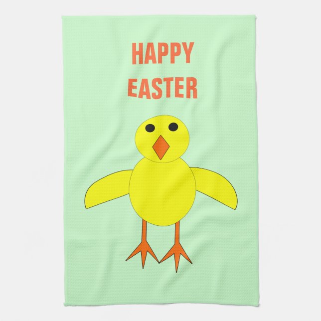 Cute Påsk Chick Anpassningsbar Kitchen Towel Kökshandduk (Vertikal)