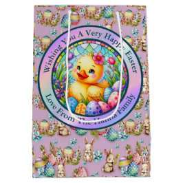 Cute Påsk Chick, Blommor och färgstarka ägg