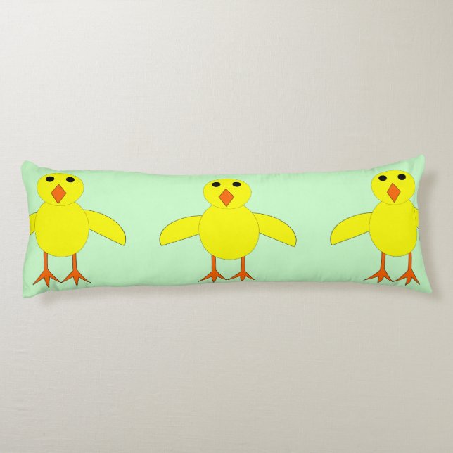 Cute Påsk Chick Body Pillow Kroppskudde (Baksidan)