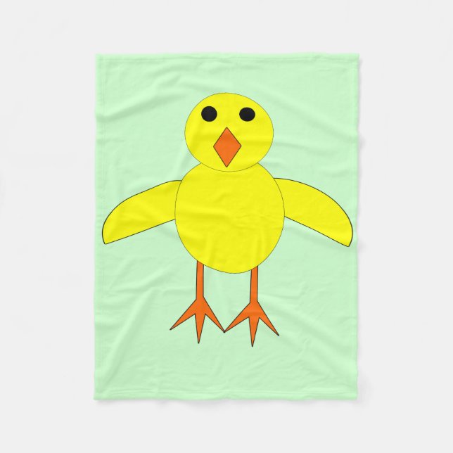 Cute Påsk Chick Fleece Blanket (Framsidan)