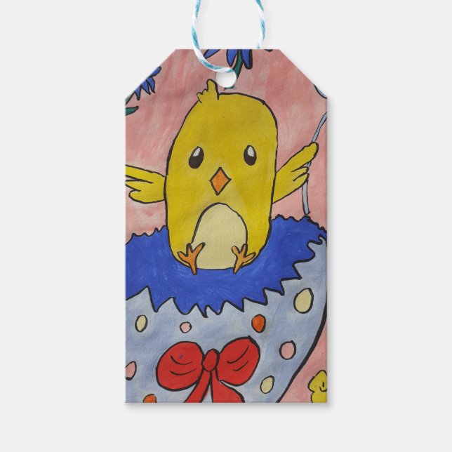 Cute Påsk Chick Gift Märkre Presentetikett (Framsidan)