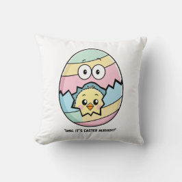Cute Påsk Chick i krackade ägg - Vår Helgdag Kudde