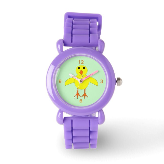 Cute Påsk Chick Kids Watch med nummer Armbandsur (Framsida)