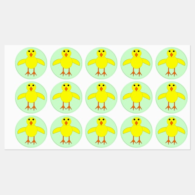 Cute Påsk Chick Klistermärke (Ark)