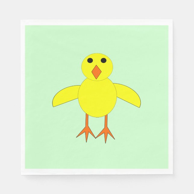Cute Påsk Chick Luncheon Napkin Pappersservett (Framsidan)