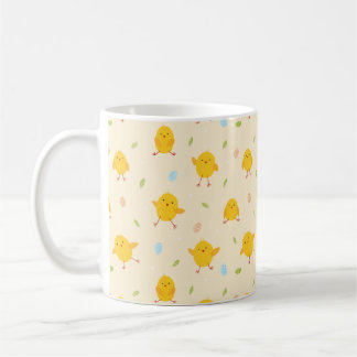 Cute Påsk Chick Mönster Kaffemugg