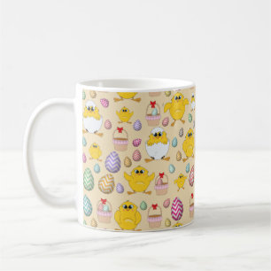 Cute Påsk Chick Mönster Kaffemugg