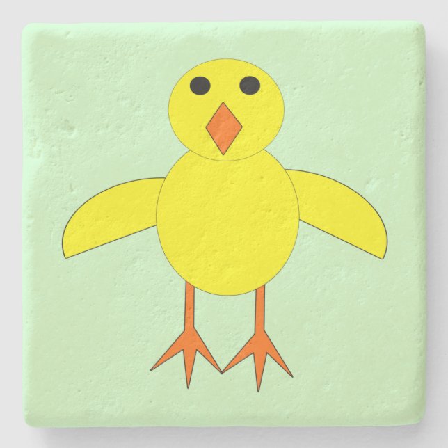Cute Påsk Chick Stenunderlägg (Framsidan)