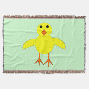Cute Påsk Chick Thevet Blanket Mysfilt