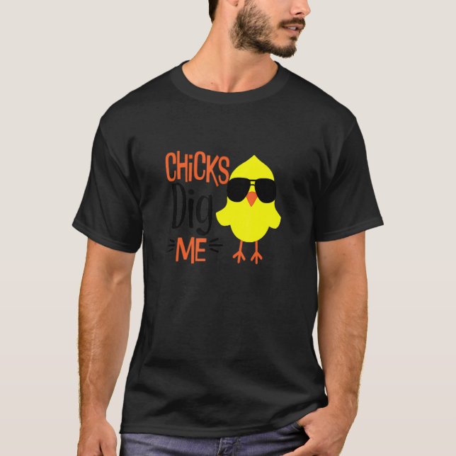 Cute Påsk Chickar Gräver mig T Shirt (Framsida)