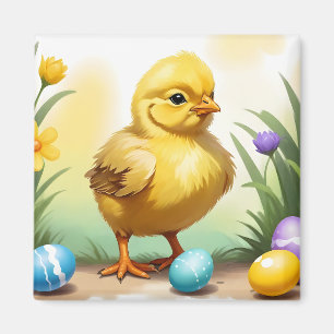 Cute Påsk Chicken 1, Påsk Magnet