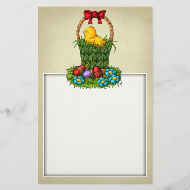 Cute Påsk Chicken Brevpapper (Framsida)