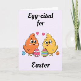 Cute Påsk Chickens Kort