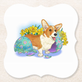 Cute Påsk Corgi Underlägg Papper