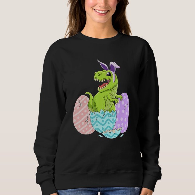 Cute Påsk Dinosaur T Rex Bunny Påsk Day Toddle Shirt (Framsida)