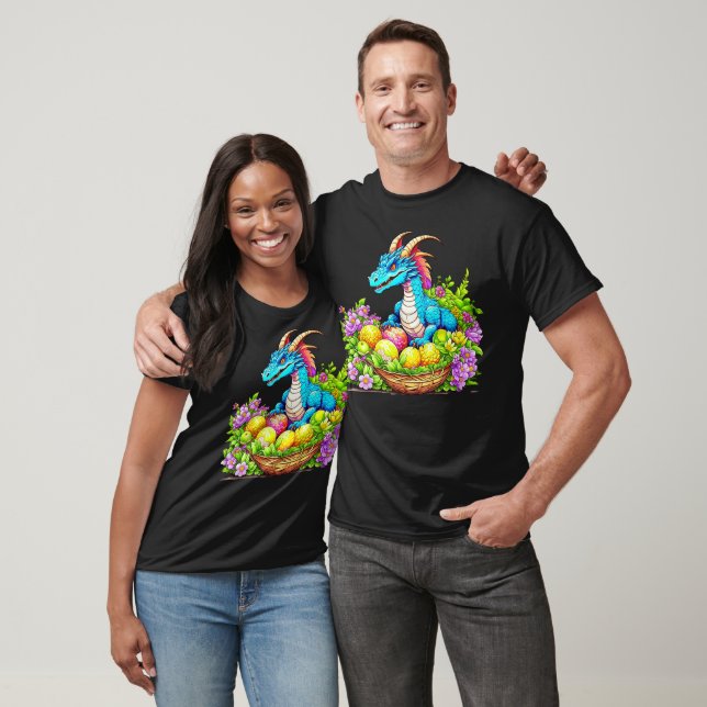 Cute Påsk Dragon T Shirt (Unisex)