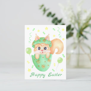 Cute Påsk-ekorren för en positiv stämning Vykort