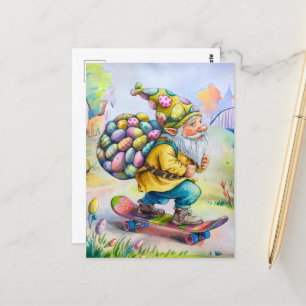 Cute Påsk Gnome Vykort