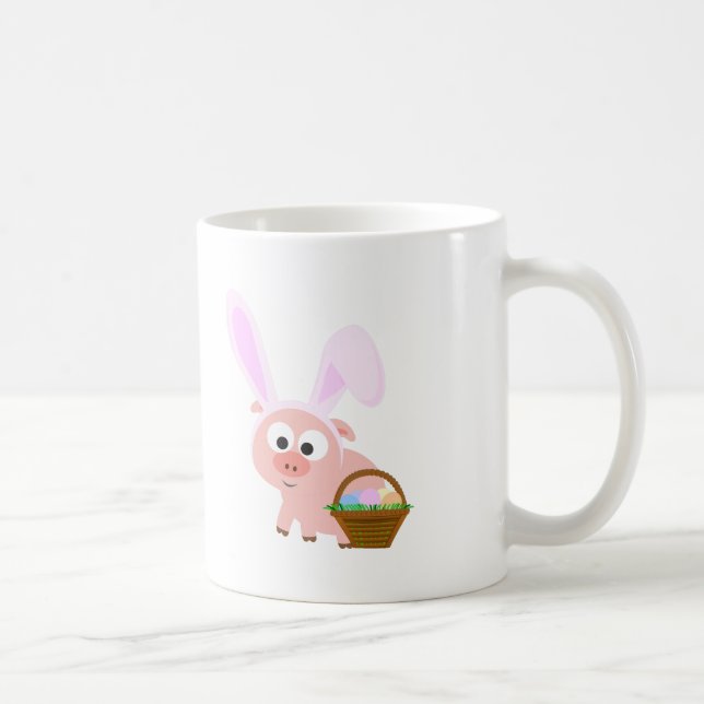 Cute Påsk Gris Kaffemugg (Höger)