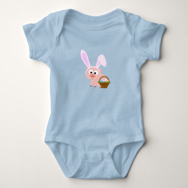 Cute Påsk Gris T Shirt (Framsida)