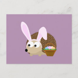 Cute Påsk Hedgehog Helg Vykort