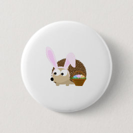 Cute Påsk Hedgehog Knapp