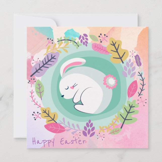 Cute Påsk Helgdag Card Julkort (Framsida)