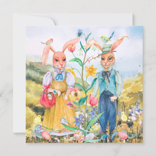 Cute Påsk Helgdag Card Julkort (Framsida)