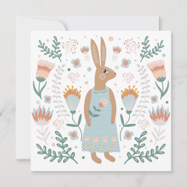 Cute Påsk Helgdag Card Julkort (Framsida)