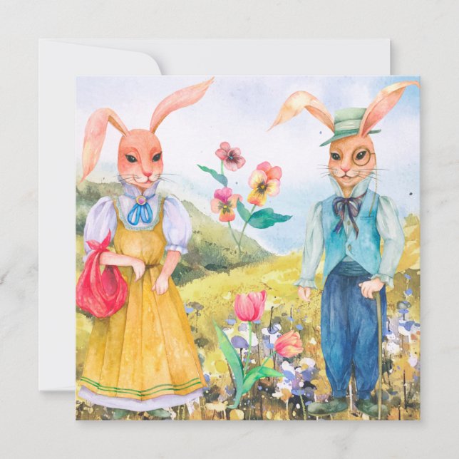 Cute Påsk Helgdag Card Julkort (Framsida)