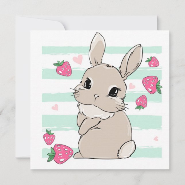 Cute Påsk Helgdag Card Julkort (Framsida)