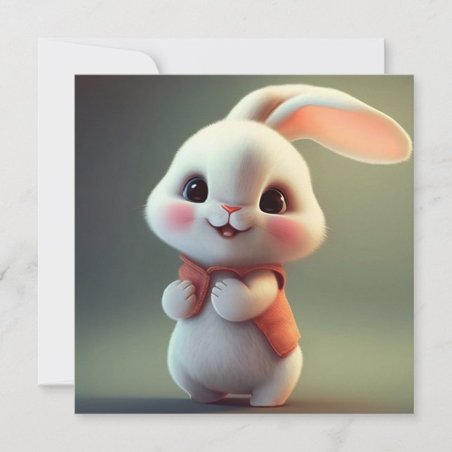 Cute Påsk Helgdag Card Julkort (Framsida)